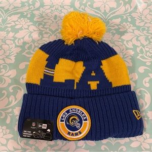 Los Angeles rams new era unisex removable Pom knit